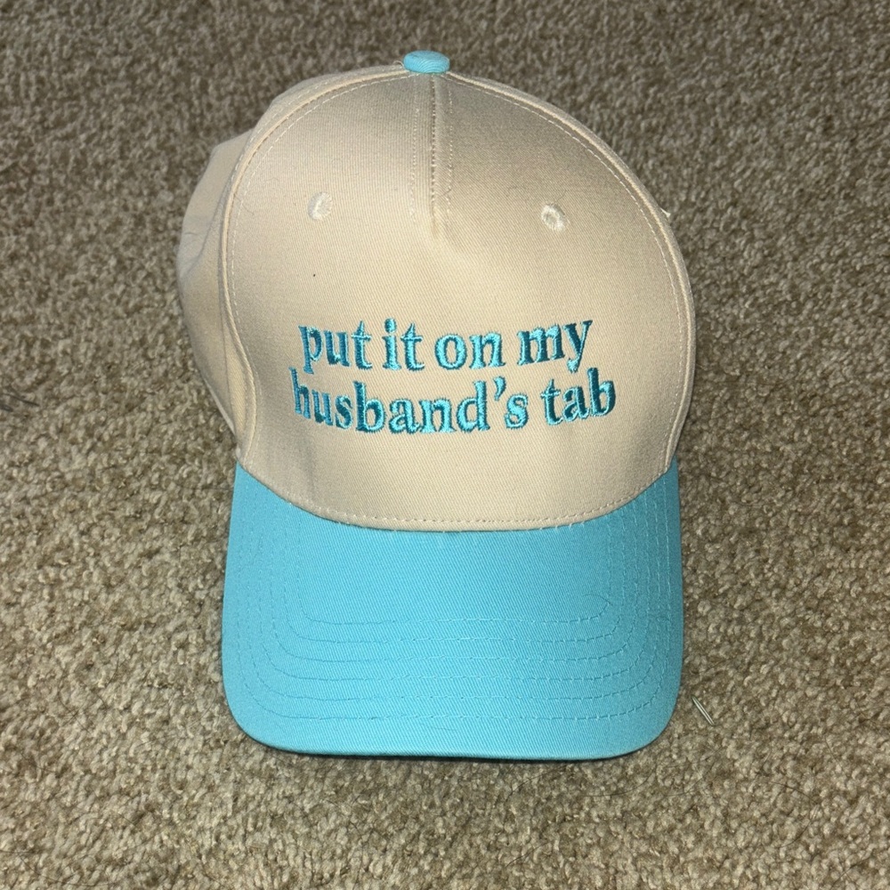 Beige and Blue Bridal SnapBack